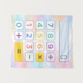 Cute Maths Calculator Poster for Kids タペストリー (正面(横))