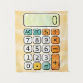 Cute Maths Calculator Poster for Kids タペストリー (正面)