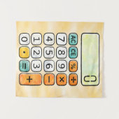 Cute Maths Calculator Poster for Kids タペストリー (正面(横))