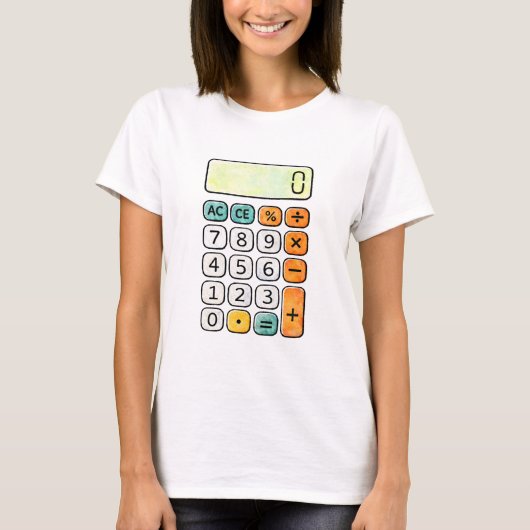 Cute Maths Calculator T Shirt for Kids School Tシャツ (正面)