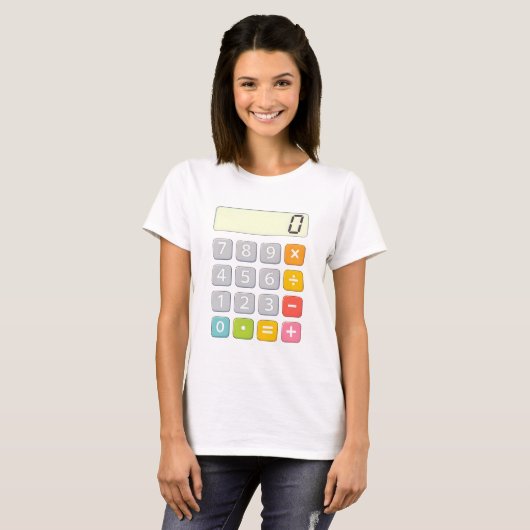 Cute Maths Calculator T Shirt for Kids Tシャツ (正面フル)
