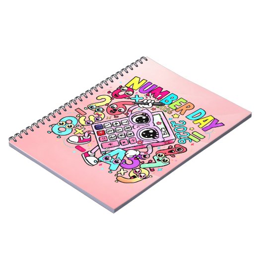 Cute Maths Number Day Notebook for Primary School ノートブック (左側)