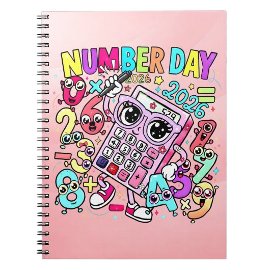 Cute Maths Number Day Notebook for Primary School ノートブック (正面)