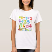 Cute Maths Numbers Equations T Shirt for Kids Tシャツ (正面)