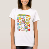 Cute Maths Numbers Learning Cartoon T Shirt KidsUK Tシャツ (正面)