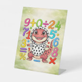 Cute Maths Numbers Monster Desk Art for Kids 台座サイン (正面)