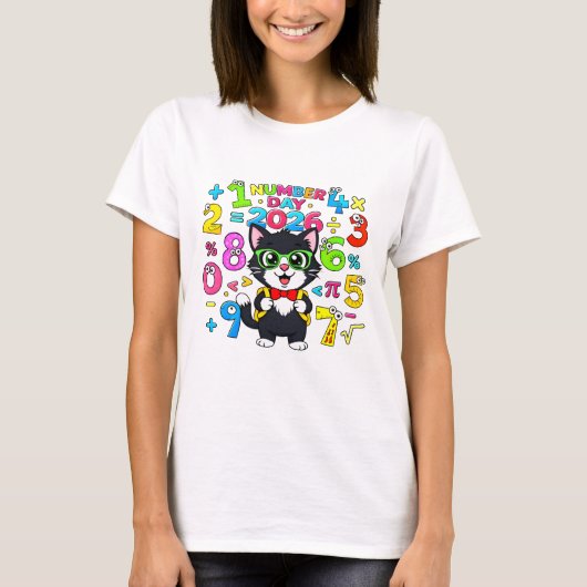 Cute Maths Numbers Panda Cartoon T Shirt KidsUK!!! Tシャツ (正面)