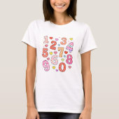 Cute Maths Numbers Pattern T Shirt for Kids Tシャツ (正面)