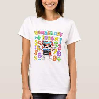 Cute Maths Numbers Robot Calculator T Shirt Kids!! Tシャツ