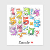 Cute Maths Numbers Sticker for Kids Learning UK シール (シート)