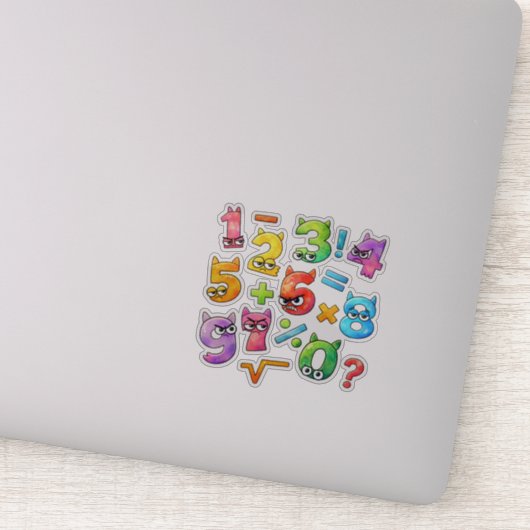 Cute Maths Numbers Sticker for Kids Learning UK シール (詳細)