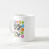 Cute Maths Puppy Numbers Mug for Kids コーヒーマグカップ (正面左)