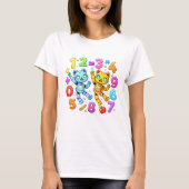 Cute Maths Robots Number Day T Shirt Tシャツ (正面)