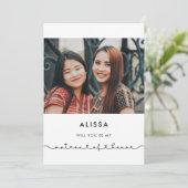 Cute Matron of Honorプロポーザル・カード 招待状 (スタンド正面)