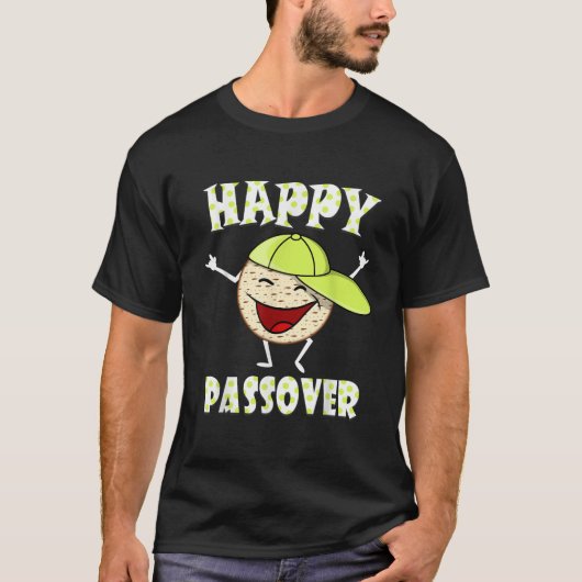 Cute Matzah Smurah saying Happy Passover Jewish Pe Tシャツ (正面)