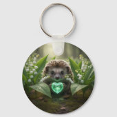 Cute May Hedgehog with Emerald Heart キーホルダー (裏面)