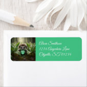 Cute May Hedgehog with Emerald Heart ラベル (インサイチュ)