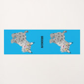 Cute mean bobcat lynx cartoon  ヨガマット (裏面(横))