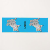 Cute mean bobcat lynx cartoon  ヨガマット (正面(横))