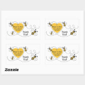 Cute Meant to Bee Personalized Wedding  長方形シール (シート)
