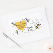 Cute Meant to Bee Personalized Wedding  長方形シール (封筒)