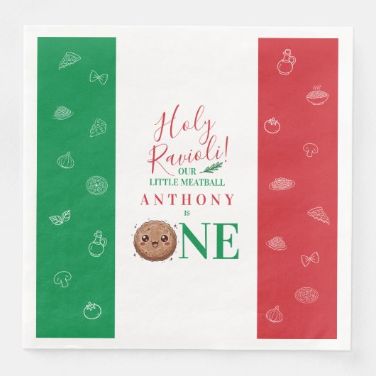 Cute Meatball First Birthday Party (正面)