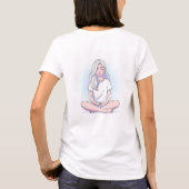 Cute Meditation Girl Yoga T-Shirt  Tシャツ (裏面)