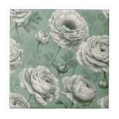 Cute Mediterranean Ranunculus Tiles For Spa-Style タイル (正面)