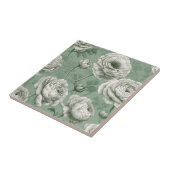 Cute Mediterranean Ranunculus Tiles For Spa-Style タイル (側面)