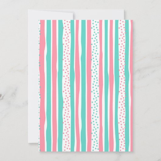 Cute Memaid Dive Into Birthday invitation 招待状 (裏面)