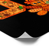 Cute Meme 67 Coquette Bow Turkey Thanksgiving Aest ポスター (角)