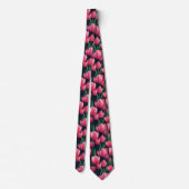 Cute Mens Accessories Tulip Floral ネクタイ (裏面)