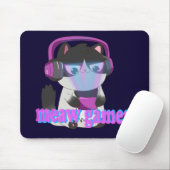 Cute Meow Gamer Cat - Kawaii Gaming Kitten マウスパッド (マウス)