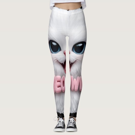 Cute Meow Kitty Leggings レギンス (正面)