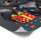 Cute Meowy Christmas Cat – Kawaii Holiday Kitty Te ポスター (角)