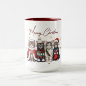 Cute Meowy Christmas Catmas Personalized Cat Mug マグカップ (中央)