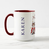 Cute Meowy Christmas Catmas Personalized Cat Mug マグカップ (左)