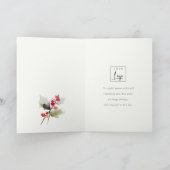 Cute Meowy Christmas Tree Cat Corporate Logo シーズンカード (内部)