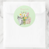 Cute Meowy Easter Cat ラウンドシール (バッグ)