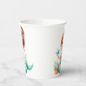 Cute Mermaid Birthday Party Cups 紙コップ (左)