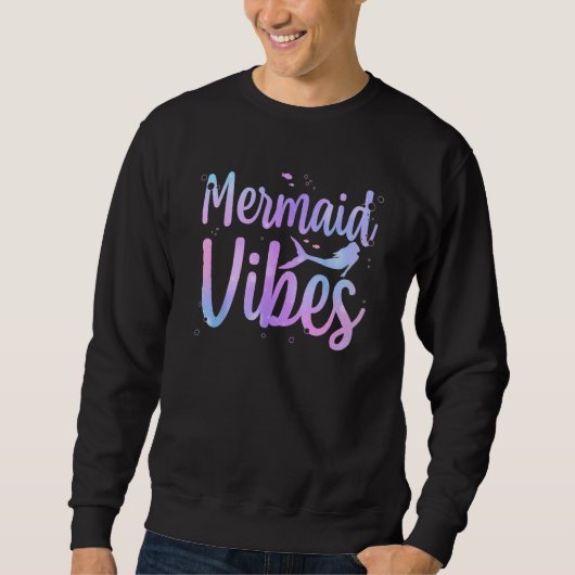 Cute Mermaid For Women Girls Mythical Creature Mer スウェットシャツ (正面)