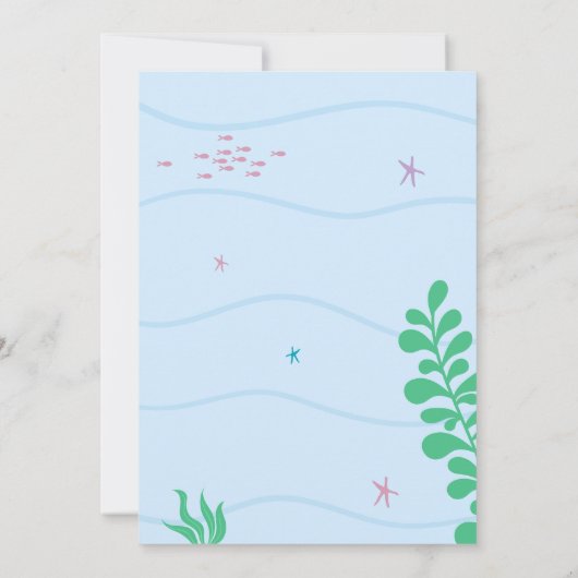 Cute Mermaid Invitation 招待状 (裏面)
