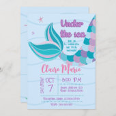 Cute Mermaid Invitation 招待状 (正面/裏面)