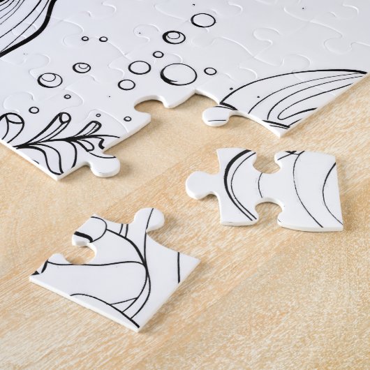 Cute Mermaid Ocean Coloring ジグソーパズル (側面)