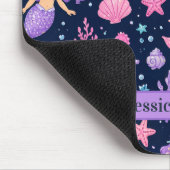 Cute Mermaid Pattern マウスパッド (コーナー)