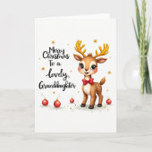 Cute Merry Christmas card for Granddaughter カード (正面)