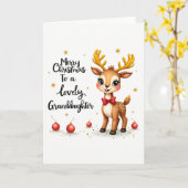 Cute Merry Christmas card for Granddaughter カード (黄色い花)
