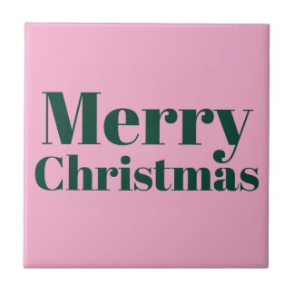 Cute Merry Christmas Ceramic Tile. タイル