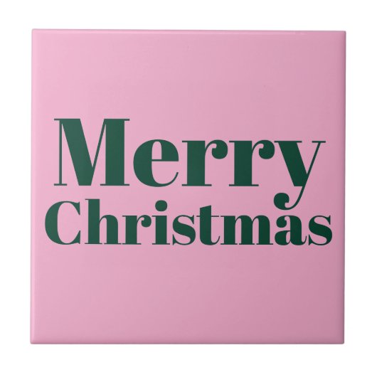 Cute Merry Christmas Ceramic Tile. タイル (正面)
