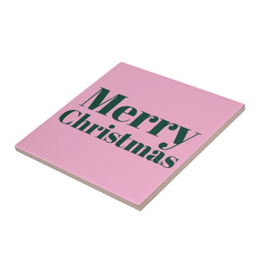 Cute Merry Christmas Ceramic Tile. タイル (側面)
